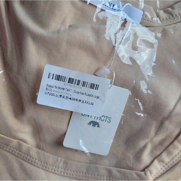 🤸‍♀️3 for 12🤸‍♂️ Tank Top Bodysuit Sleek One Piece Nude/Cream - Picture 5 of 6